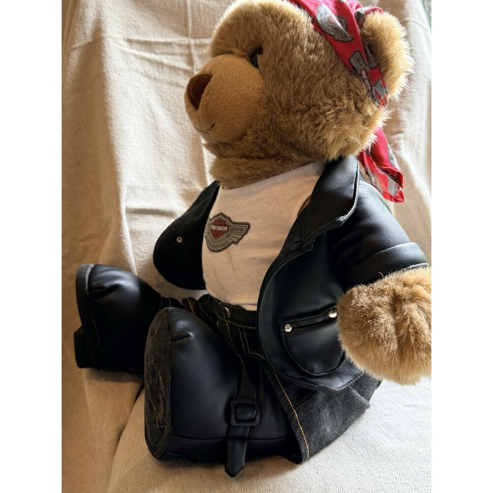 VTG 2003 Harley Davidson Bear 100th Anniversary Open Road Tour Plush Teddy Bear - Picture 6 of 12